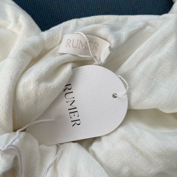 Rumer Tully Mini Halter Dress in Ivory, NWT, Small - Picture 6 of 6